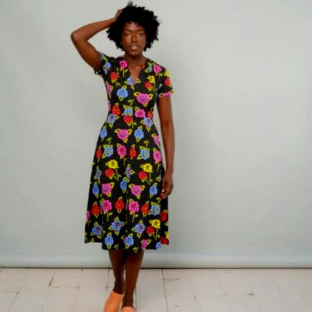 Nooworks Greta Dress in Roses
